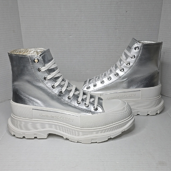 Alexander McQueen Silver Thread High Sneakers main image 8